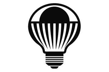 Obraz premium led bulb silhouette line art vector illustration