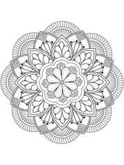 Mandala art draws hand patterns for Art on the wall. Coloring book Lace pattern The tattoo. Design for a wallpaper Paint