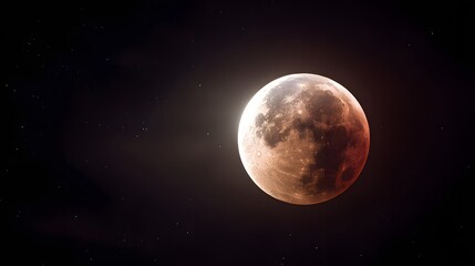 Stunning Blood Moon - A Celestial Spectacle in the Night Sky, Captivating Lunar Eclipse.
