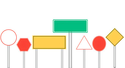 Blank Road Signs Collection