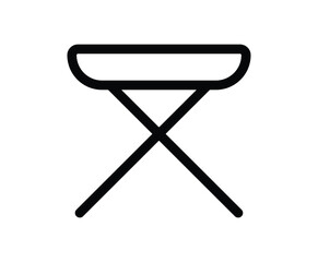 Simple Outline of a Folding Table with Crossed Legs Design