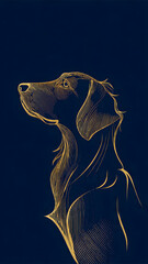 elegant premium dog logo with a noble 