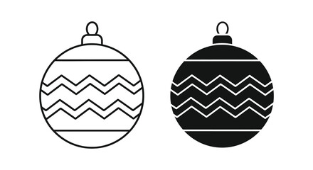 Obraz premium Two decorative christmas ornaments in contrasting styles a detailed examination of holiday design silhouette