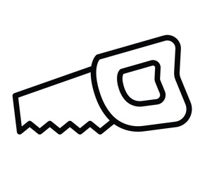 Hand saw tool illustration for woodworking and construction projects