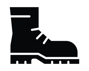 Black Iconic Work Boot for Construction and Outdoor Activities Illustration