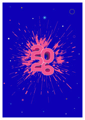 2026 Happy new year, celebrating colourful new year