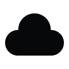Simple Elegant Black Cloud Icon Vector for Graphic Design or Decoration