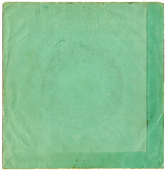 Hellgr&uuml;ne verwaschene abgeriebene Schallplattenh&uuml;lle 7Inch - distressed old record sleeve