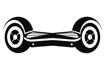 hoverboard silhouette line art vector illustration