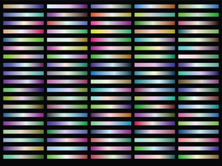 Seamless vector illustration of an abstract colorful wallpaper design featuring horizontal blue and black metal lines with a steel window blind texture for modern architectural background patterns