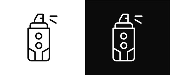 Spray Paint icon set black and white