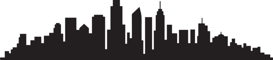 Obraz premium City skyline urban landscape. design Vector black silhouette