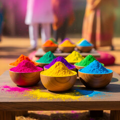 Vibrant Gulal Colors for Holi Festival Celebration