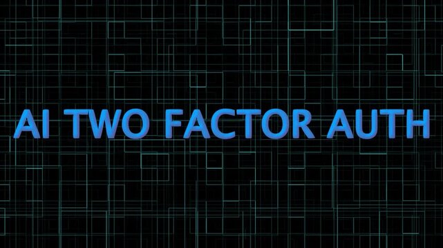 ai two factor auth text technology data line background purple color