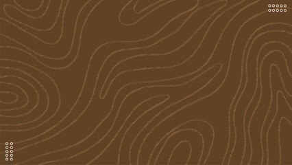 Abstract Brown Wood Texture Background Scribble Contour Line Pattern.Vector Illustration