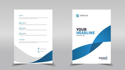 Professional Business Flyer Template Double Sided Corporate Brochure Design