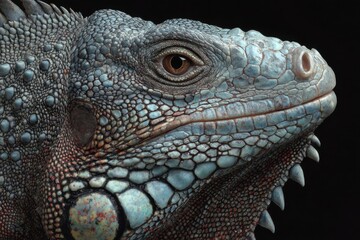 Fototapeta premium Close up of textured reptile skin in macro detail