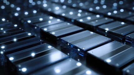 Futuristic glowing digital circuit board data