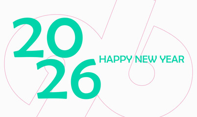 Festive 2026 Happy New Year Graphic Design