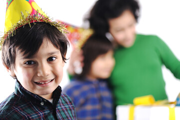 Birthday party children group family