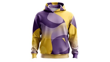 Modern hoodie mock up collection with front and back views casual streetwear fashion apparel design isolated white background,  copy space area