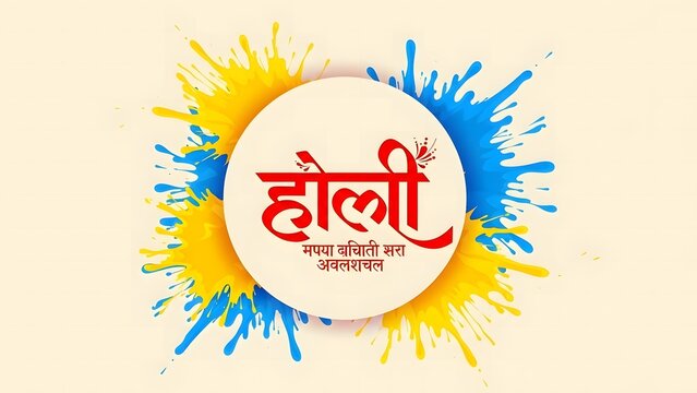Celebrating holi festival of colors and joy