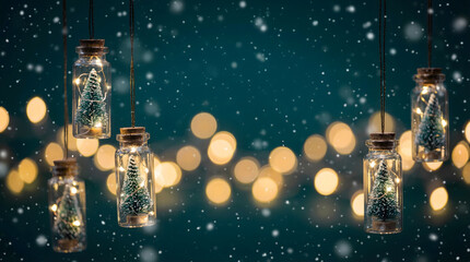 Warm Golden Bokeh Lights Creating Festive Abstract Background