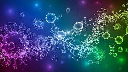 3d rendered illustration of a dna helix glowing with blue energy like a plasma ball sphere inside a microscopic biological cell