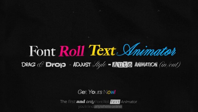 Font Roll Text Animator | A New Way To Animate Text Without Keyframes Using Stylish Font Transition Reveals