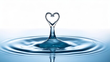 Water drop heart ripple