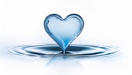 Water heart ripple