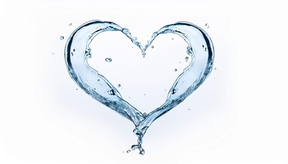 Water heart splash