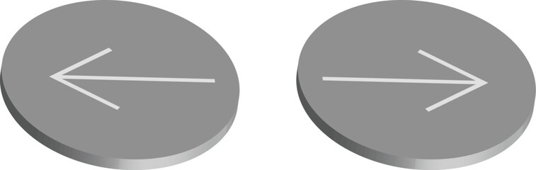 3D Vector Navigation Control Buttons Back and Forward 