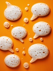 speech bubbles made from beer
