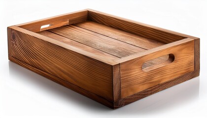 Wooden tray with side handles