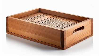 Wooden tray with slatted base