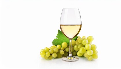 White wine and green grapes