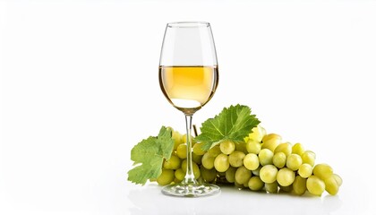 White wine and green grapes