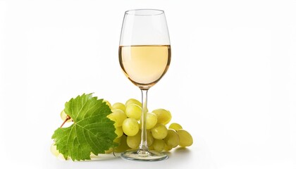 White wine and green grapes