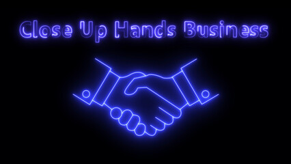 Business agreement handshake icon. Flat business handshake icon agreement contract symbol in circle. 3d illustration 