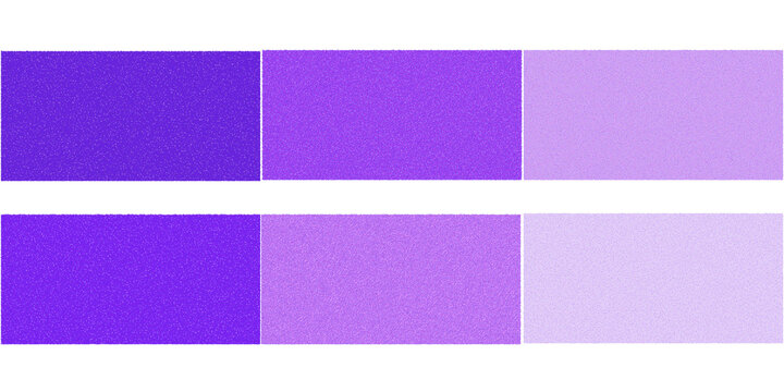 A visual display of purple color gradients arranged in two horizontal rows, showcasing a smooth transition from deep violet to light lavender shades. - Powered by Adobe