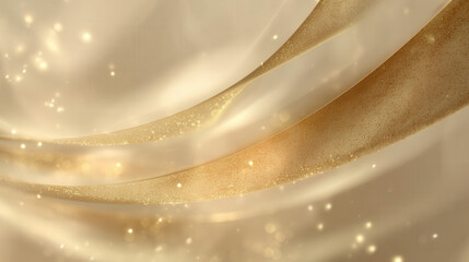 Golden swirls with sparkling light
