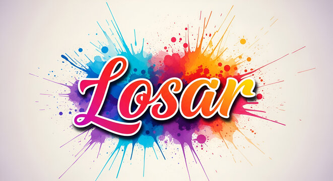 Losar Celebrating losar with colorful watercolor brushstrokes for festive graphic design
