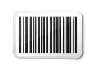 Barcode icon sticker on white background isolated on a transparent background