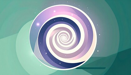 Abstract swirl of gradients fading to white, floating over teal waves, with sparkle accents