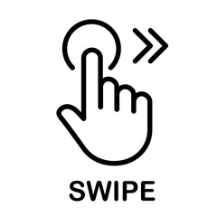 Swipe vector line icon