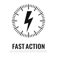 Fast action vector web symbol