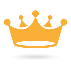 Gold crown vector icon