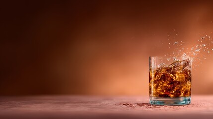 A refreshing glass filled with bubbly drink, capturing a moment of enjoyment. The close-up emphasizes the fizz and allure of the beverage, perfect for social gatherings.