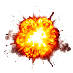 Vibrant explosion with fiery orange and yellow hues on black background